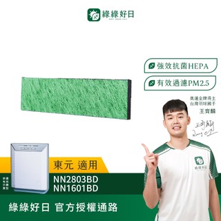 適用TECO東元 NN-2803BD NN-1601BD HEPA抗菌活性碳複合式出風口濾網 綠綠好日