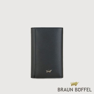 【BRAUN BUFFEL】卡特 鑰匙包-黑色(德國小金牛台灣總代理)/BF585-110-BK
