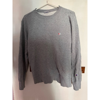 Champion 毛巾大學T 淺灰