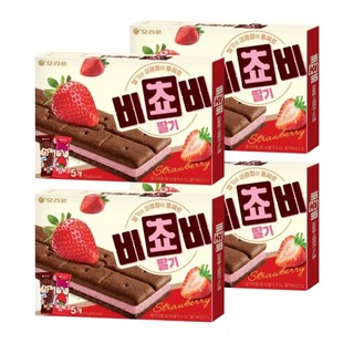 🇰🇷 代購 好麗友 Orion 新款 草莓口味 巧克力夾心餅乾 巧克力三明治餅乾 5入