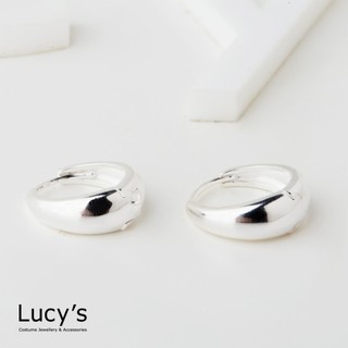 Lucy's 925純銀 水滴月牙(大) 易扣耳環 (126901)