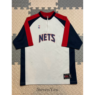 NBA New Jersey Nets Warm Up Shirts 紐澤西籃網隊 半拉鏈熱身衣 NBA古著 Y2K