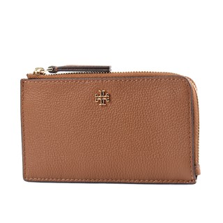 TORY BURCH Blake 荔枝紋L型拉鍊證件/零錢包-焦糖棕【美國正品現貨】