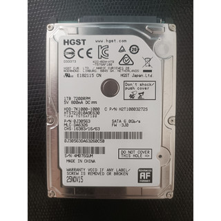 HGST 1TB 2.5寸 筆電用 極低使用時數 硬碟 7200RPM 32MB SATA3 附時數圖