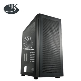 SuperChannel視博通 LAI099 機殼 黑/玻璃透側/E-ATX/Type-C/內建風扇前3後1/前面板鐵網