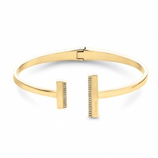 CALVIN KLEIN CK Minimal Linear 雙T水晶手鐲-金 35000161 開學季禮物