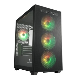 Superchannel 視博通 SAK251(B) 電腦機殼 黑/ARGB 風扇x4 TYPE-C M-ATX