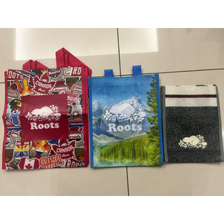 Roots 紙袋 購物袋 防水袋 環保袋
