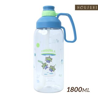 【HOUSUXI官方旗艦】迪士尼三眼怪系列-Tritan大容量彈蓋水瓶1800ml