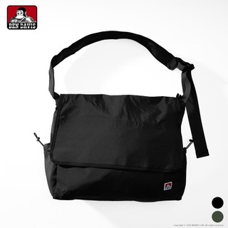 BEN DAVIS FLAP BIG SHOULDER BAG 日系 街頭 抽繩口袋 掀蓋 斜背包 2色