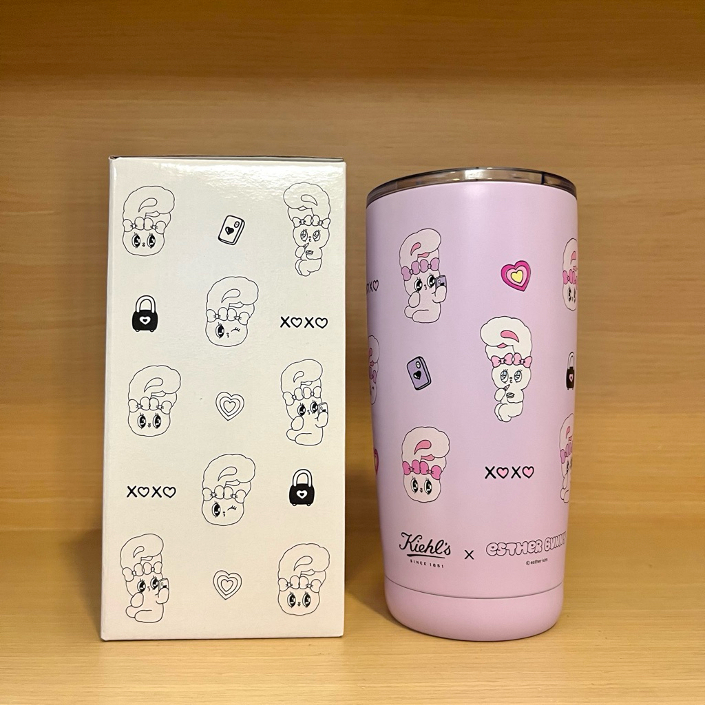 栗子美妝🌰｜全新 Kiehl's x Esther Bunny 隨行保溫杯450ml 艾絲樂小兔 契爾氏 保溫杯 保溫瓶