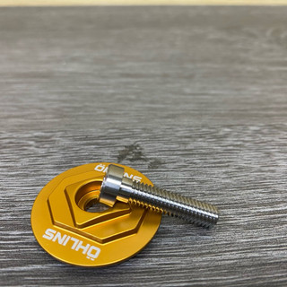 【旅行單車】Öhlins 金色版龍頭上蓋｜1-1/8" Ahead Top Cap｜附固定螺絲｜自行車龍頭上蓋