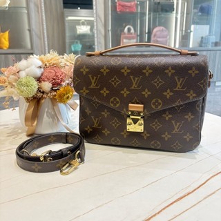*SHIHNA名牌精品*LV M40780 Metis 經典帆布原花郵差包