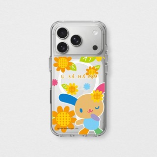 犀牛盾 適用Clear MagSafe相容 抗黃化透明防摔磁吸手機殼∣花小兔/Happy 花小兔