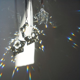 Suncatcher 星星太陽捕手｜水晶吊飾 彩虹稜鏡 窗邊吊飾 居家裝飾 房間佈置 水晶風鈴 捕夢網 禮物