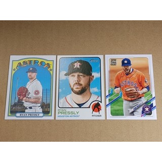 Ryan Pressly 球卡七張一起賣，年代 2020-2023 Topps Heritage 等等