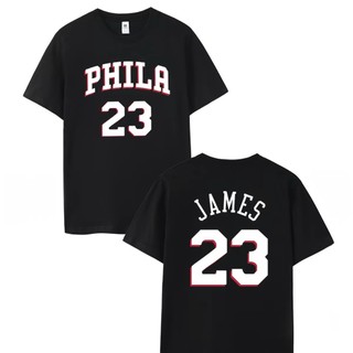 💖詹皇LeBron James詹姆斯短袖純棉T恤上衣💖NBA球衣76人七六人湖人隊運動籃球圓領衣服T-shirt男A17