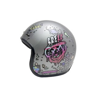 EVO 安全帽 CA-310M 花彩 XX熊 消鐵灰 半拆洗 復古帽 三扣 快速插扣 半罩