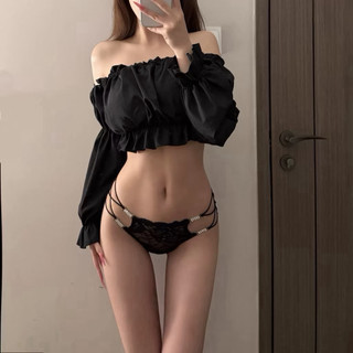 NINE [現貨]★唯美超質感冰絲獨特蕾絲比基尼 無痕蕾絲內褲 日系內褲 維多利亞 ck內褲 角色扮演 女僕裝 情趣睡衣