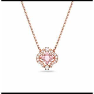 *全新*SWAROVSKI 施華洛世Una 項鏈 幸運草/粉色鍍玫瑰金色