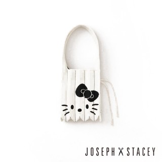 【官方直營】JOSEPH AND STACEY 三麗鷗聯名針織百褶包-小-凱蒂貓香草白
