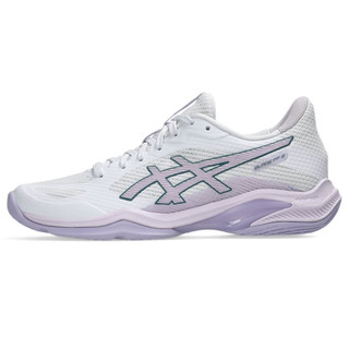 【ASICS 亞瑟士】BLADE FF 2 女款 羽球鞋/室內運動鞋 輕量靈活 白/大理花紫 1072A120-103