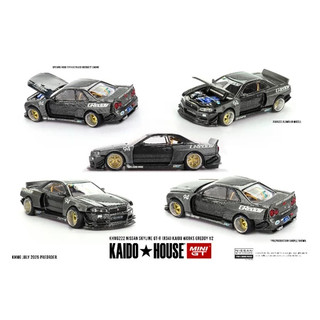 [現貨] KAIDOHOUSE x MINIGT NISSAN GTR R34 碳纖維 1:64 模型