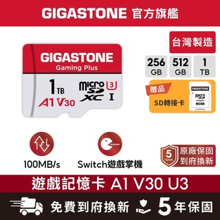 【GIGASTONE】遊戲記憶卡1T/512G/256G A1 V30 U3｜台灣製造/Switch/microSD