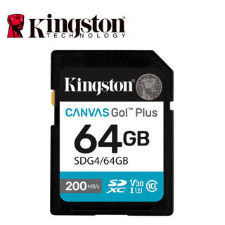 Kingston 金士頓 Canvas Go!Plus SD 64GB 記憶卡 SDG4 UHS-I U3 V30
