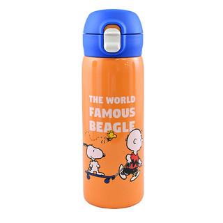 大西賢製販 SNOOPY 一鍵式彈蓋 保溫保冷不銹鋼隨手瓶 史努比 滑板 OS76732