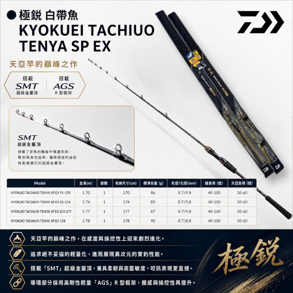 Daiwa TACHIUO TENYA SP的價格推薦- 2026年9月| 比價比個夠BigGo