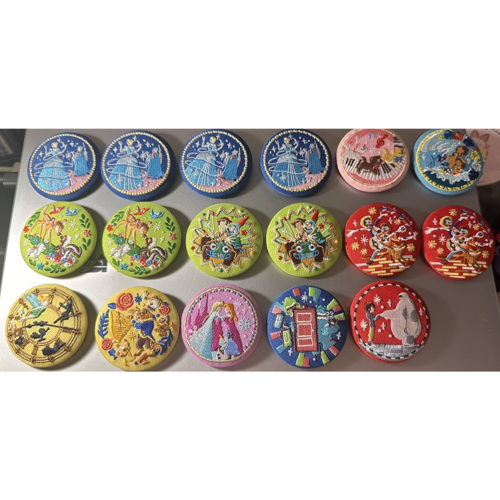 [全新] 迪士尼公主 刺繡徽章 第二彈 確認款 仙履奇緣 大英雄天團 美女與野獸 星際寶貝 怪獸電力公司