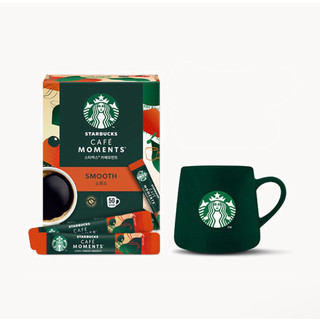 【Sirius】STARBUCKS 星巴克 星時刻特選咖啡 輕柔風味即溶咖啡（50入） + 綠色馬克杯組