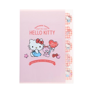 日本 sun-star 三麗鷗 Hello Kitty & Tiny Chum 五層造型資料夾/ A4/ 紅 eslite誠品