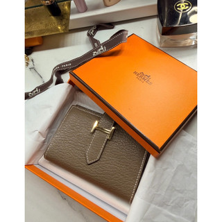 Hermes Bearn mini 小皮夾大象灰