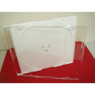 【臺灣製造】1個-12CM專用─ 5mm slim case白底PS壓克力CD盒/DVD盒/光碟盒/CD殼