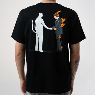 RIPNDIP BURN TEE 水洗黑 短袖T恤 中指貓 台灣總代理-ALL