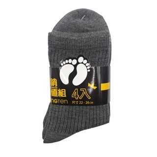 Hang Ten 3/4休閒襪四入超值組<灰色> x1包【家樂福】