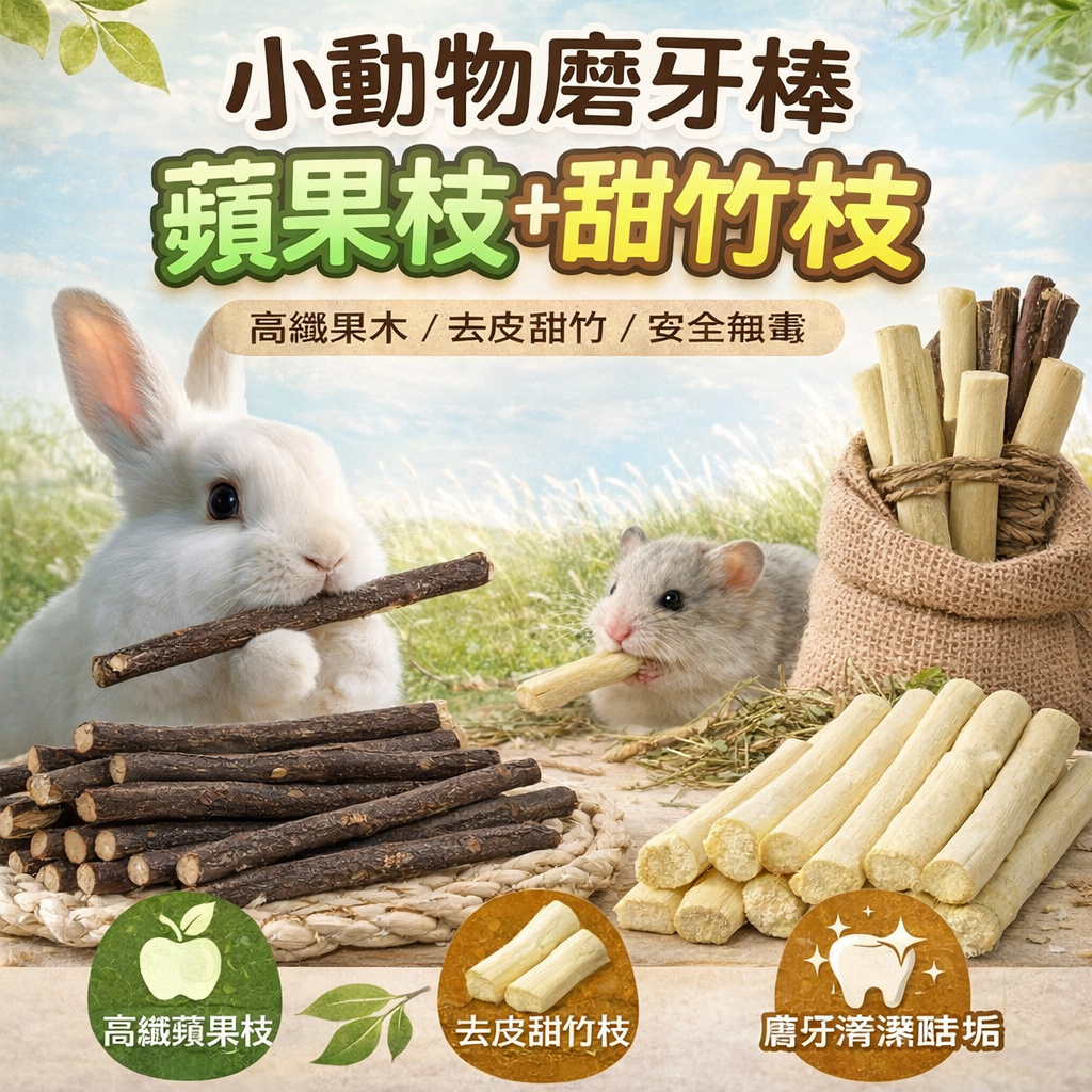 【現貨】天然蘋果枝 蘋果啃木 磨牙棒 寵物玩具 倉鼠 天竺鼠 松鼠 兔子 龍貓 鸚鵡 磨牙棒 磨牙啃木 蘋果樹枝