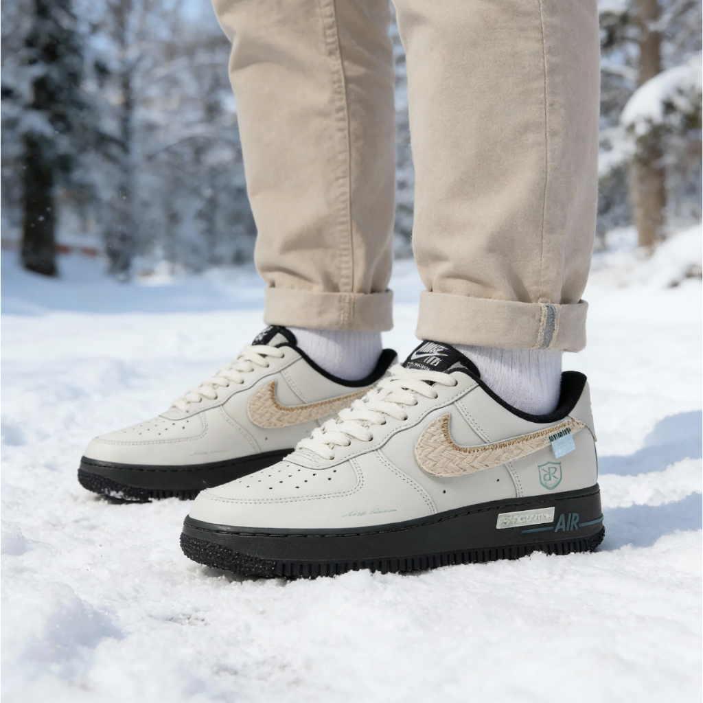 🎯輕氧 Nike Air Force 1 Low 熊貓惡作劇客製 冬夢奇緣 靈韻 百搭時尚 板鞋 休閒鞋 男女同款 米棕