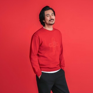 GIORDANO 男裝寬鬆圓領印花大學T Horse to Success系列 01096604
