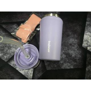現貨免運9.9成新未使用 康寧Snapware 陶瓷 不鏽鋼 真空 保溫 雙飲 隨行杯 500ml 丁香紫