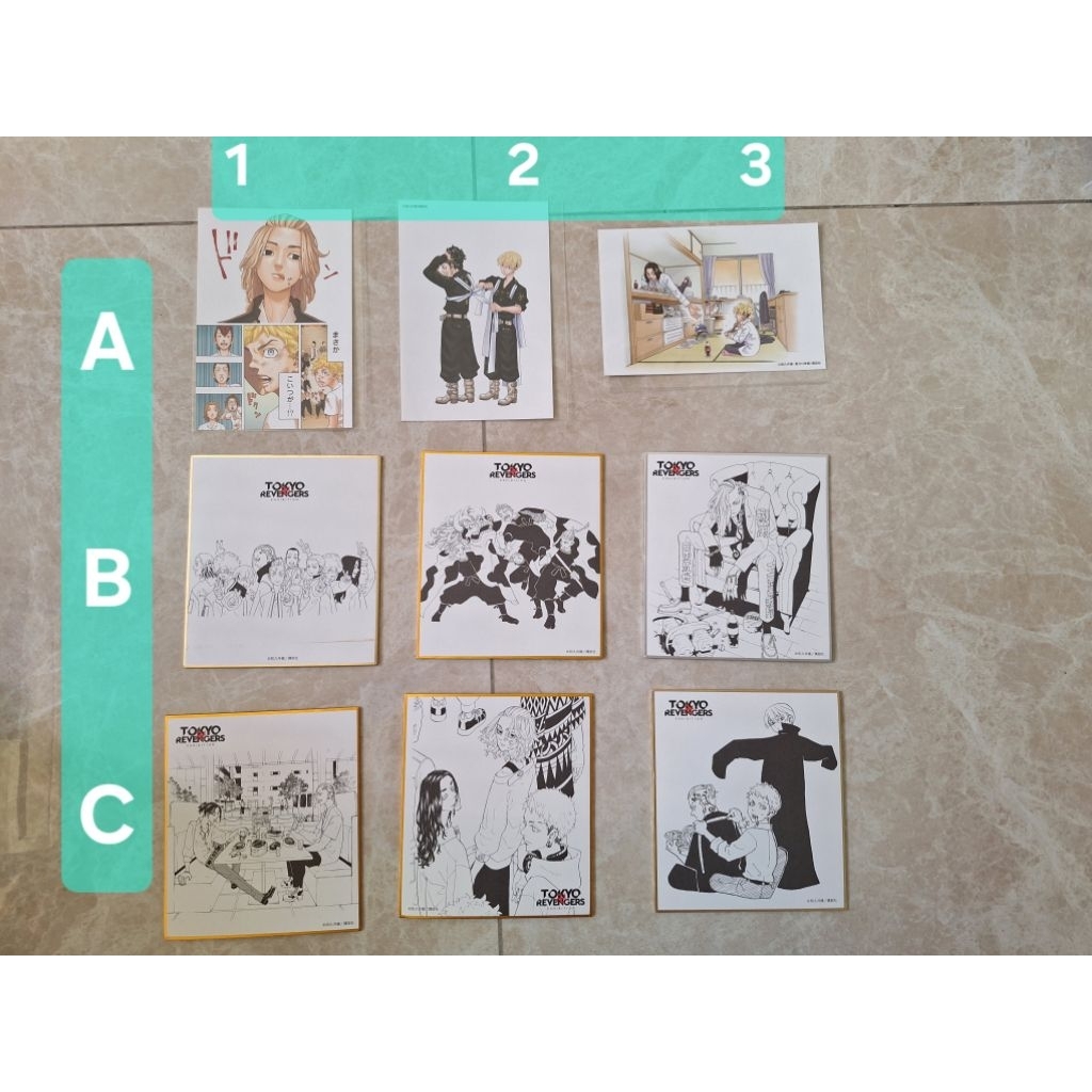 東京復仇者 色紙 明信片 原畫 卡片 場地圭介 松野千冬 花垣武道 佐野萬次郎 灰谷龍膽 河田奈保也 乾青宗 九井一