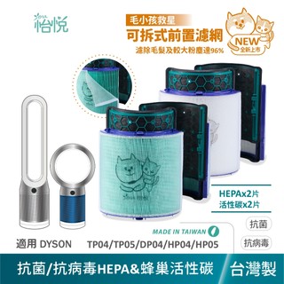 怡悅 抗病毒 HEPA 濾網 適用 Dyson TP04/TP05/DP04/HP04/HP05 空氣清淨機