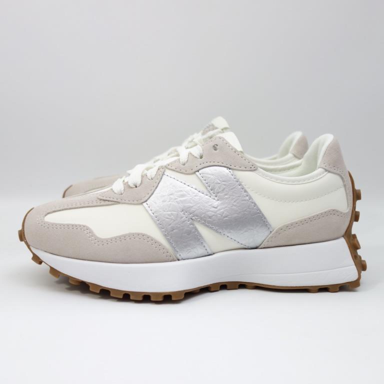 . NEW BALANCE NB327 W327240 B 復古運動鞋 休閒鞋 麂皮 皮革 327 米白銀 女款