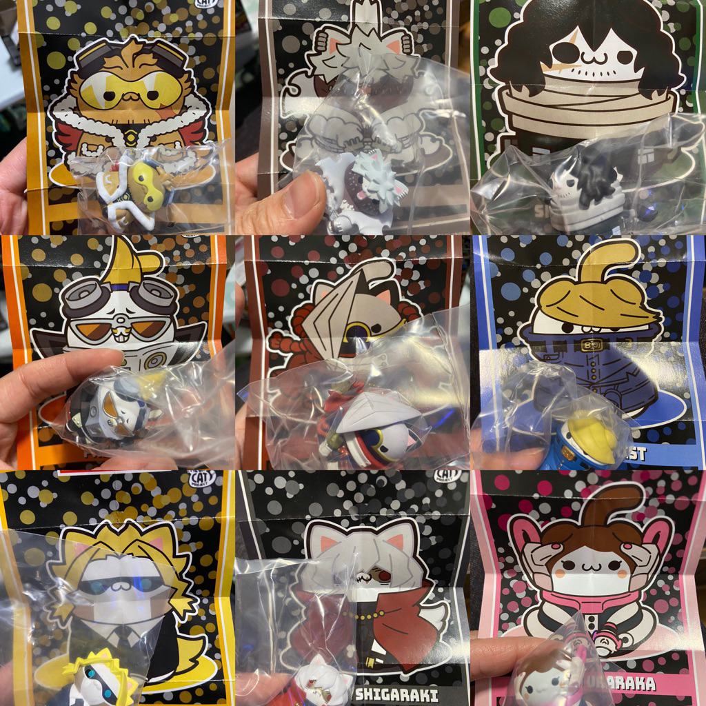 我的英雄學院 貓咪小公仔 霍克斯 荼毘 相澤 歐爾麥特 米爾科 安德瓦 麥克風 死柄木 麗日 爆豪 綠谷 轟 紙鋒射手