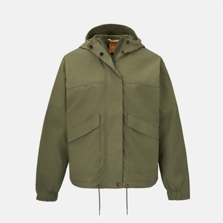 Timberland |(💕2026最後一件特價💕)女款灰綠色寬版防水外套|A42AF590