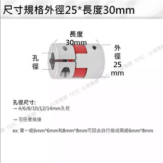 梅花型-6mm*6mm-外徑25*長度30mm