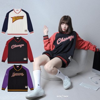 Mitchell & Ness TEAM WOVEN PULLOVER JKT 勇士湖人公牛 長T【MN25BOU04】
