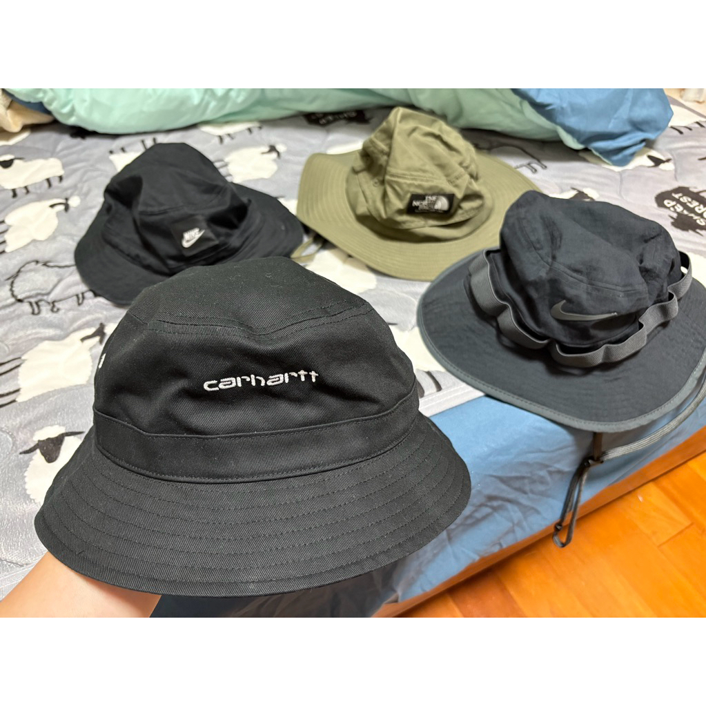 日版 Nike 北臉 小頭 Carhartt  WIP M/L卡哈特 漁夫帽 logo 黑色 圓盤帽 遮陽帽 鴨舌帽